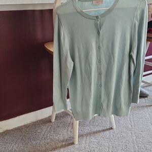 Loft Seafoam Green Cardigan Sweater